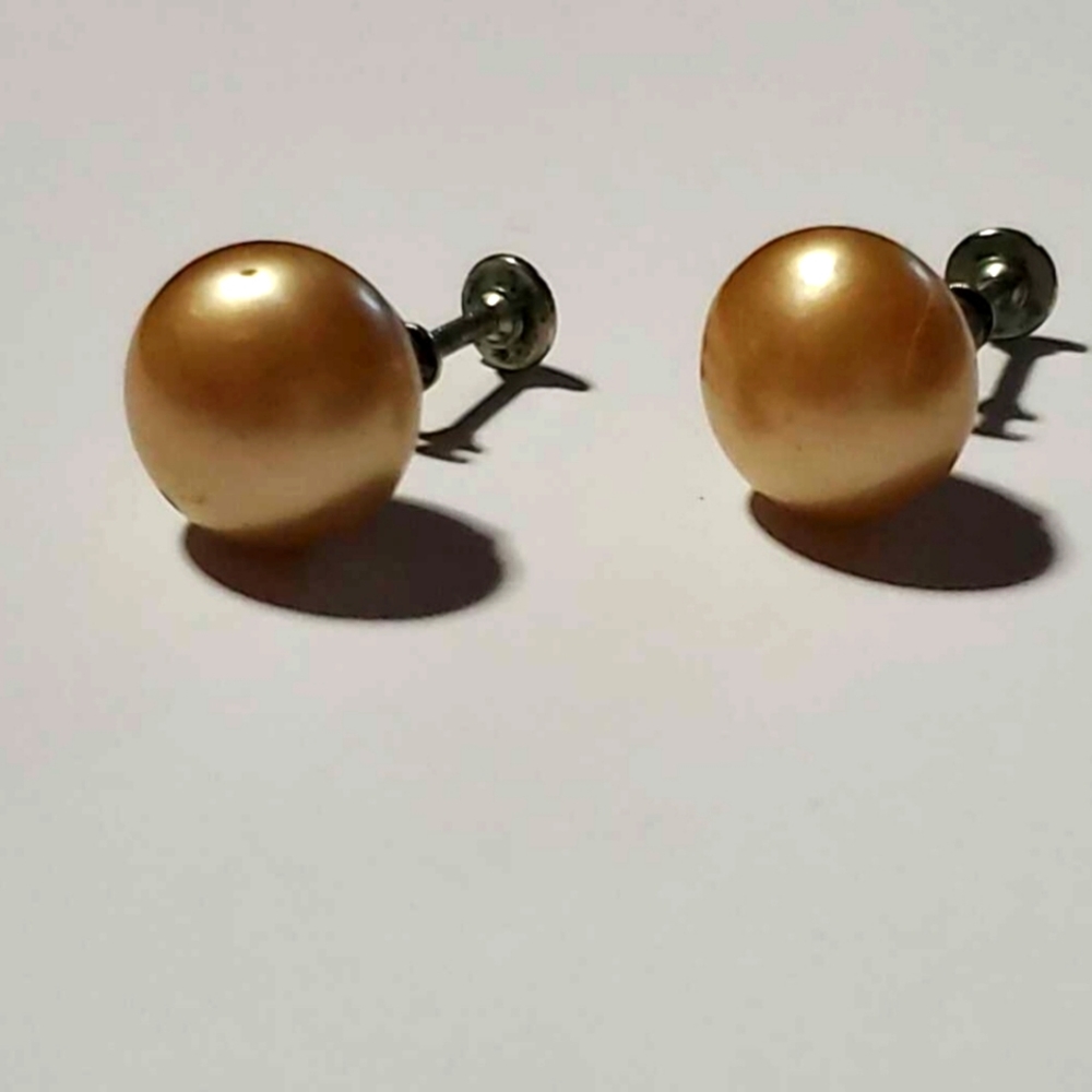 Vintage Faux Pearl Screwback Earrings